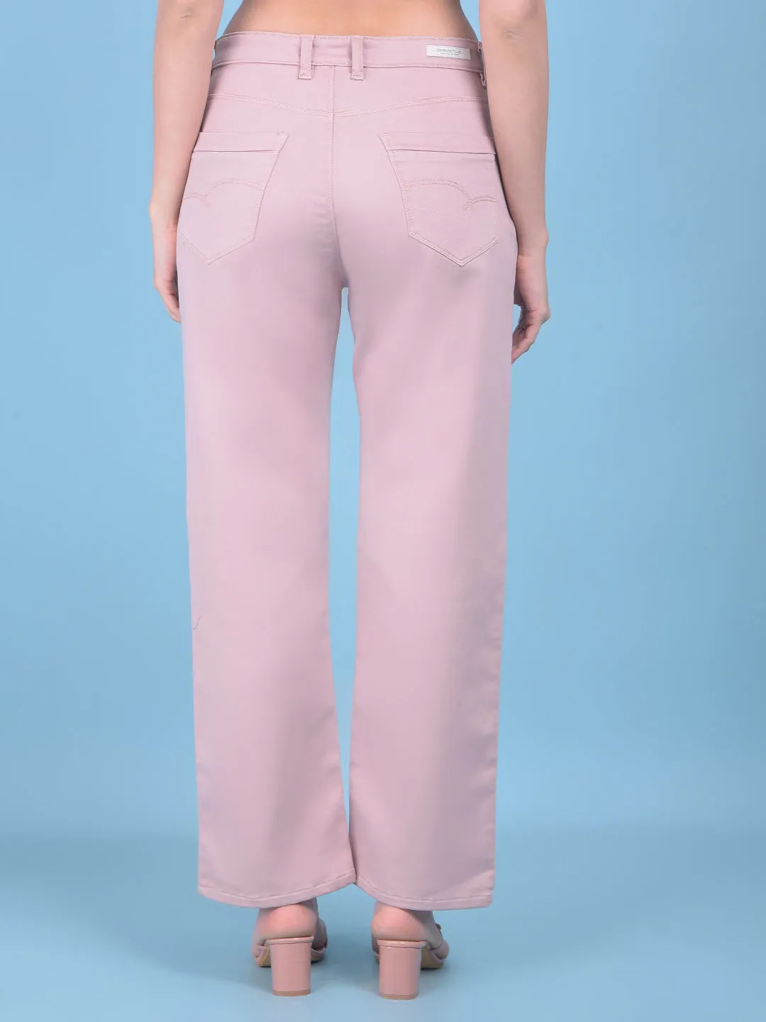 Peach Bootcut Jeans