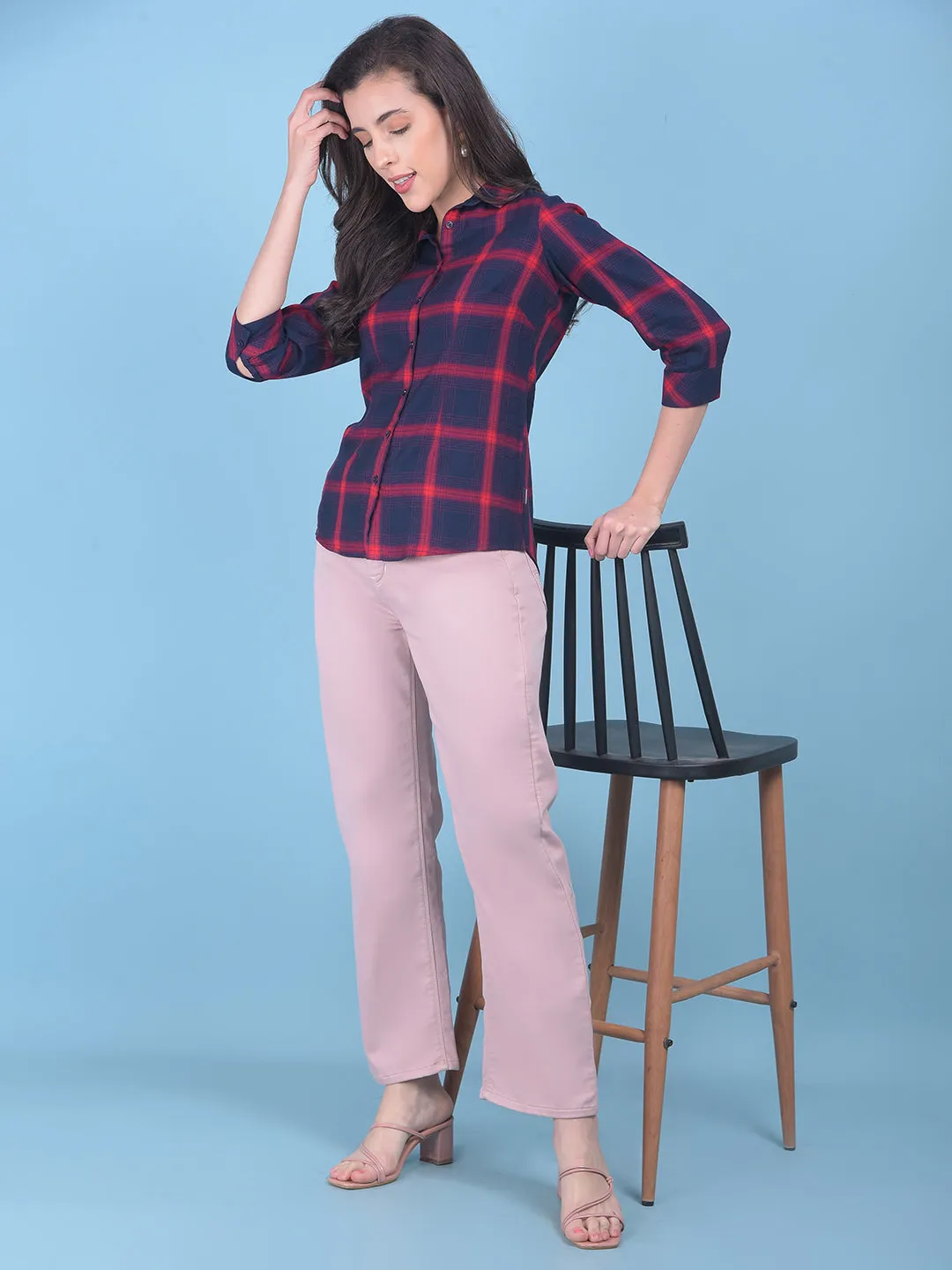 Peach Bootcut Jeans
