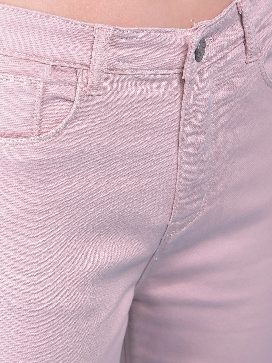 Peach Bootcut Jeans