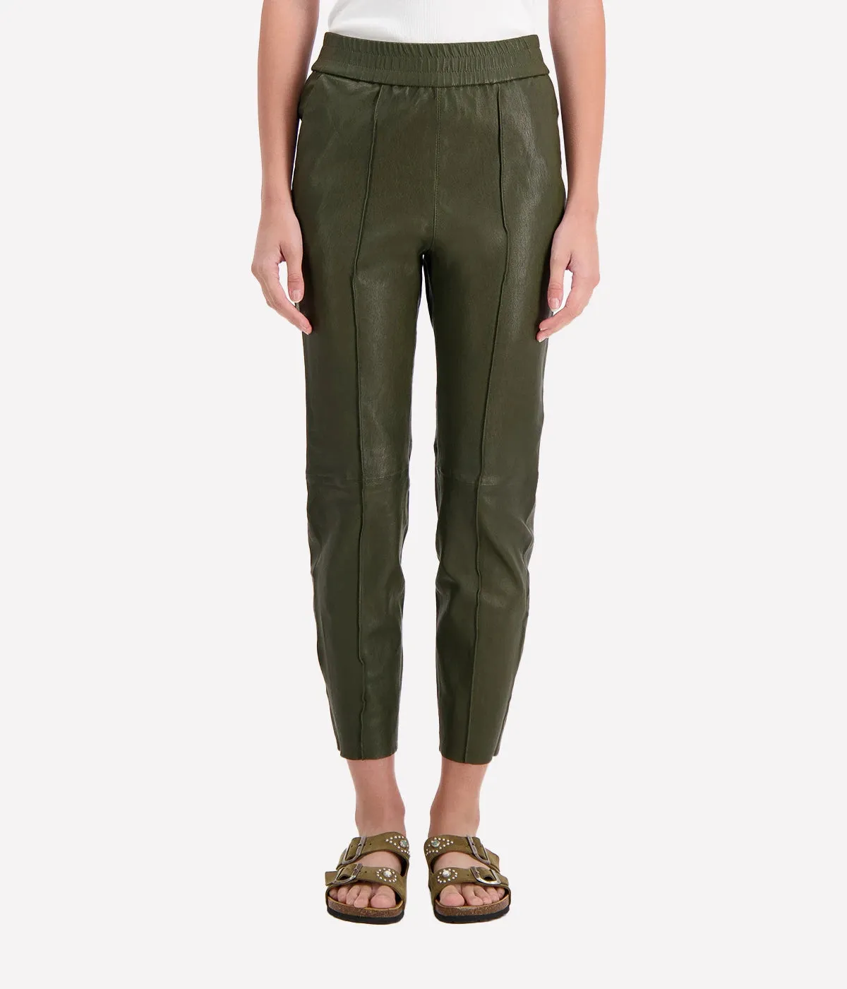 Slim Jogger with Pocket in Cactus