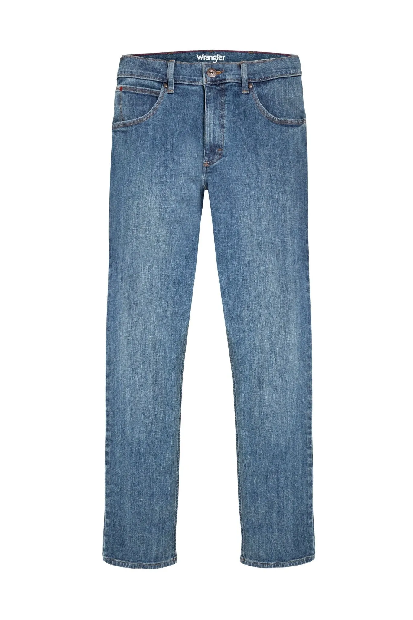 Straight Fit Jeans In Mid Stone