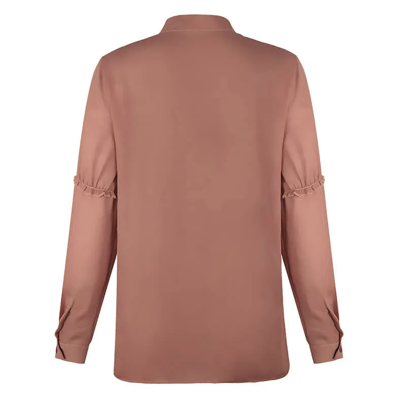 V-neck Button Blouse