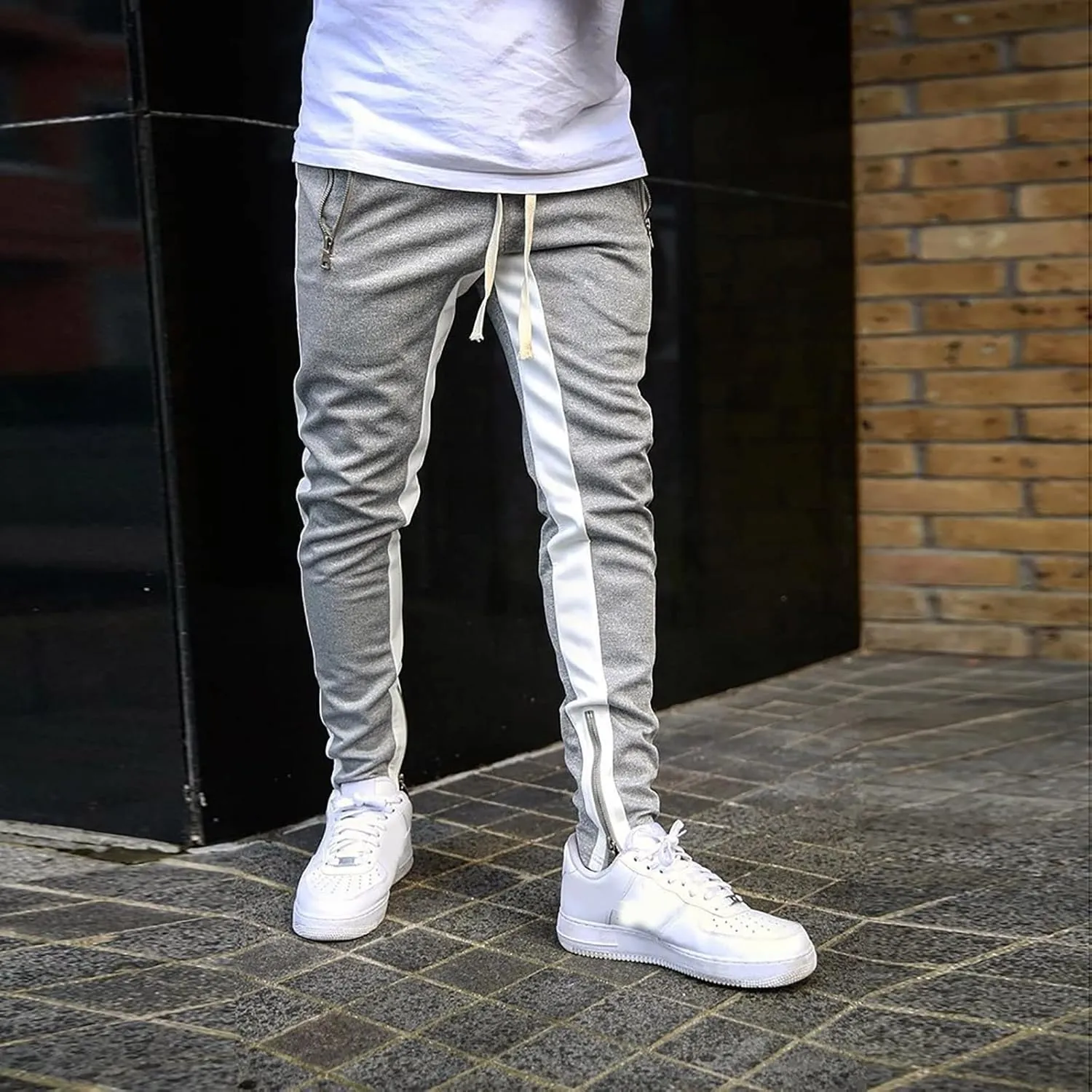 Vickyleb Joggers for Men Slim Fit,Men's Gym Slim Fit Sweatpants with Pockets Casual Tactical Jogger Pants