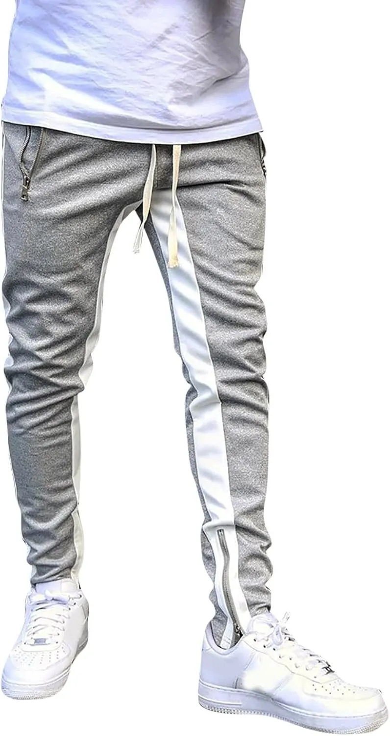 Vickyleb Joggers for Men Slim Fit,Men's Gym Slim Fit Sweatpants with Pockets Casual Tactical Jogger Pants