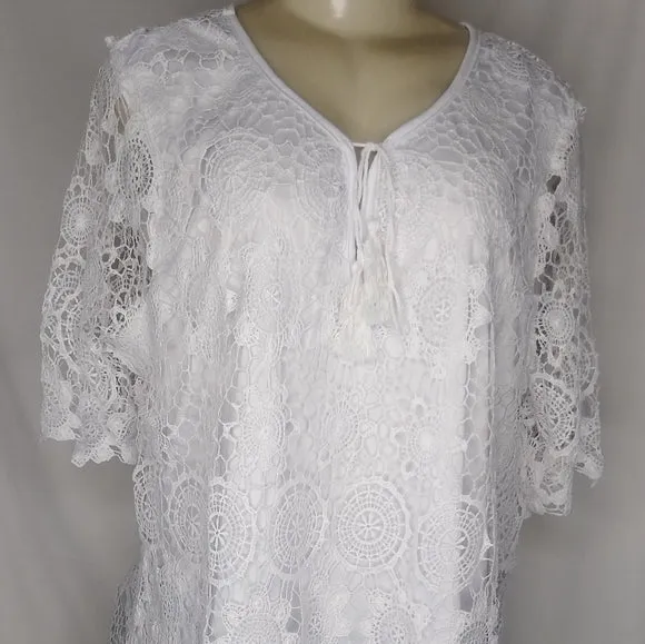 White Knit Top - Plus Size