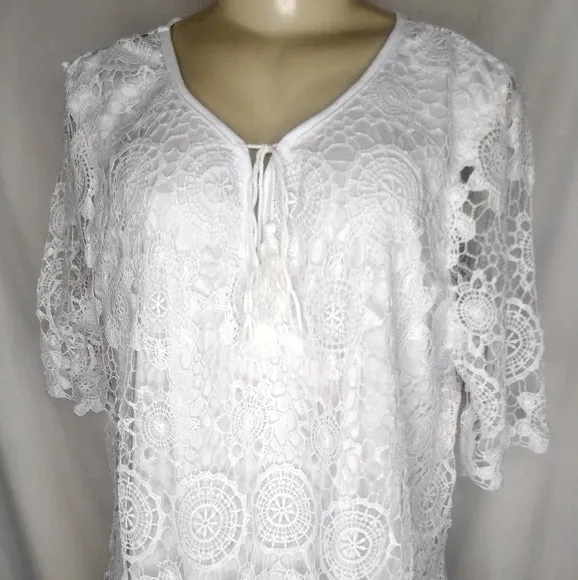 White Knit Top - Plus Size