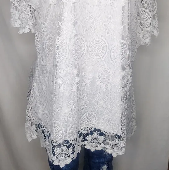White Knit Top - Plus Size