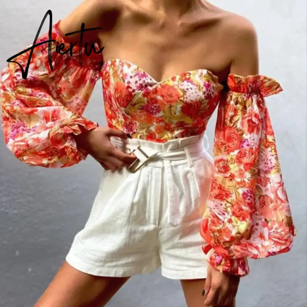 Women Fashion Sexy Off Shoulder Shirt Summer Elegant Hollow Out Lace-Up Tops Office Ladies Casual Solid Simple Shirts