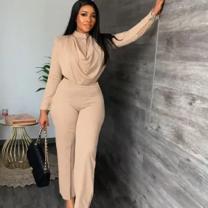 Women Long Sleeve Top and Pants Suits Matching Sets