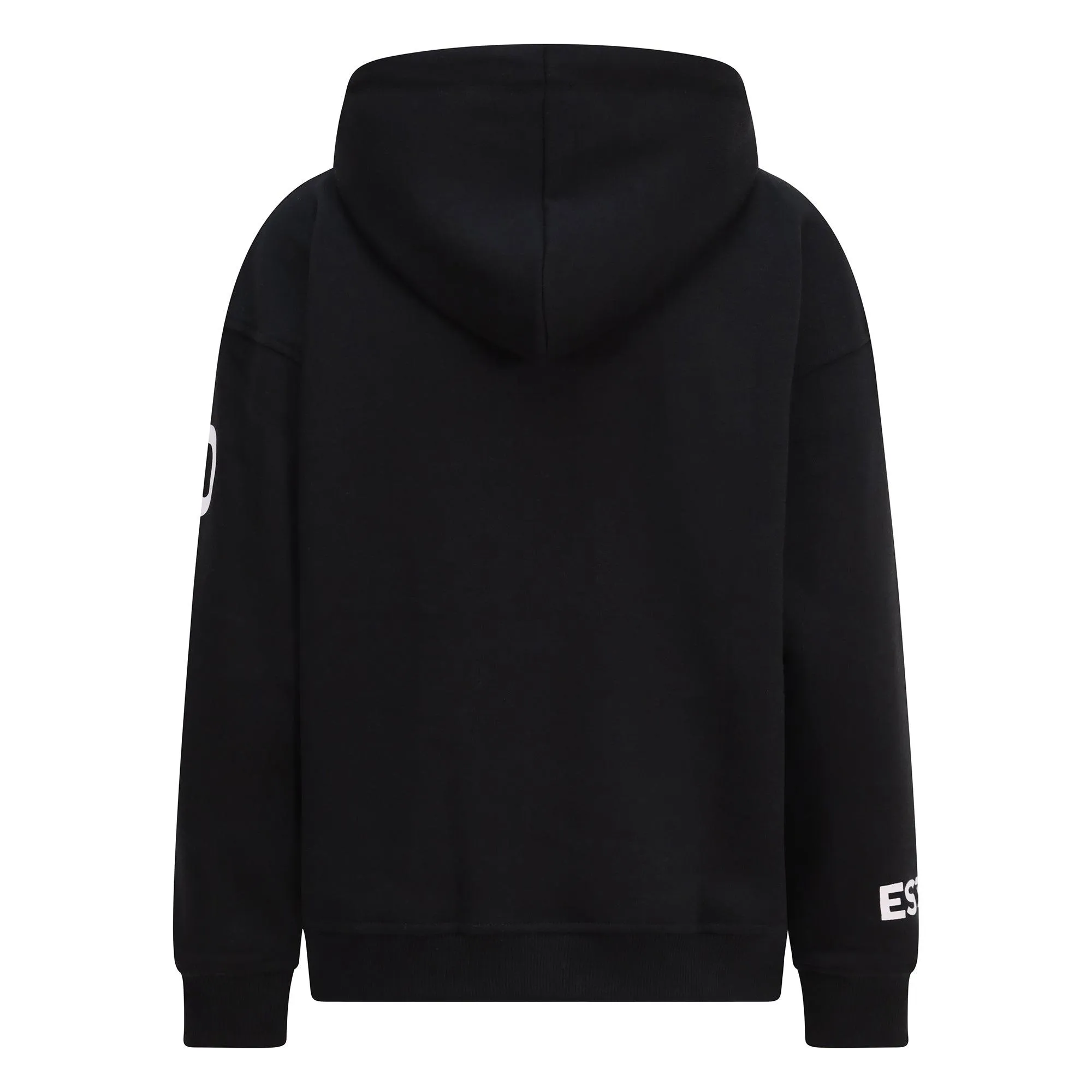 Women's Relaxed Fit Printed Hoodie Black