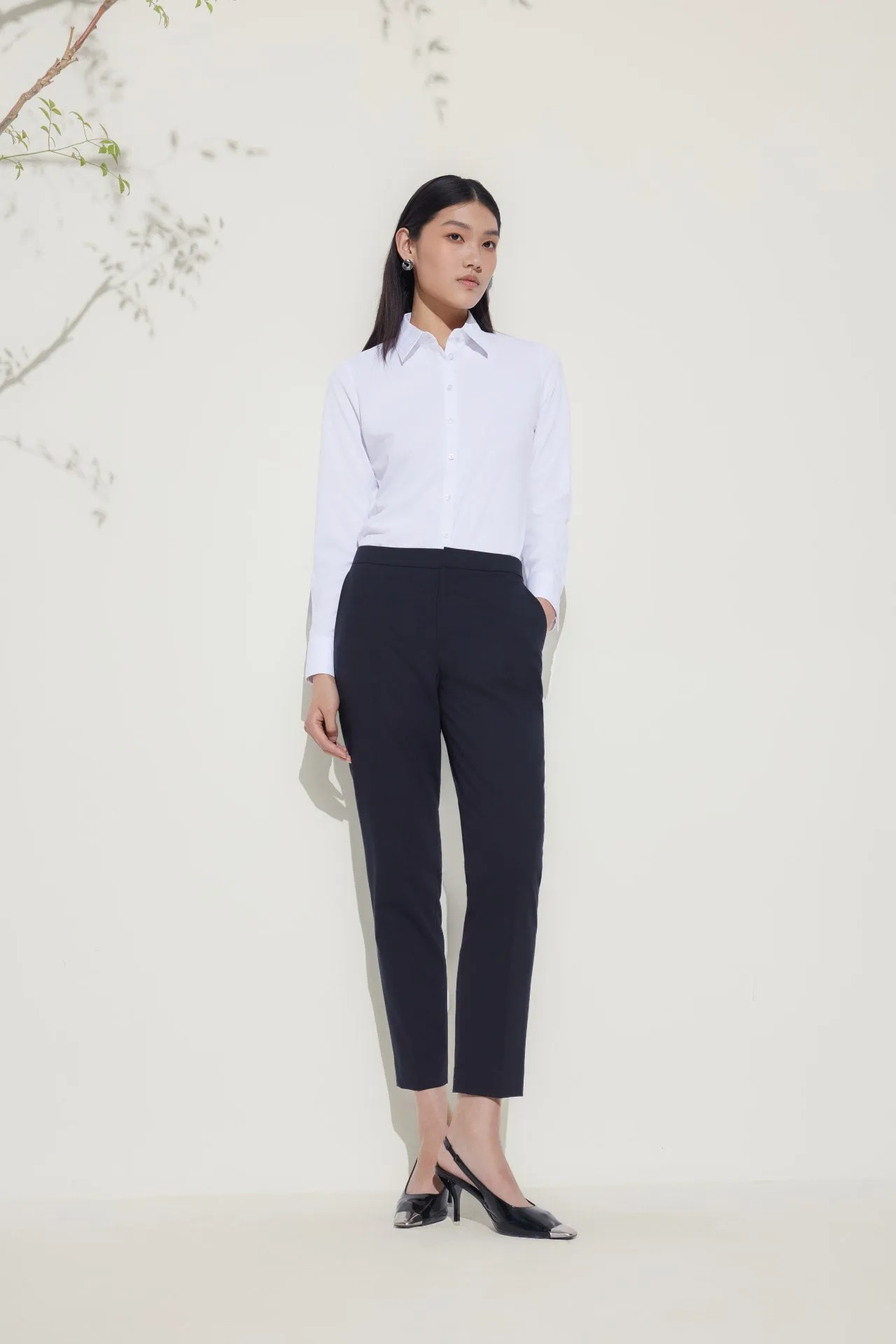 Wool-Blend Suit Pants