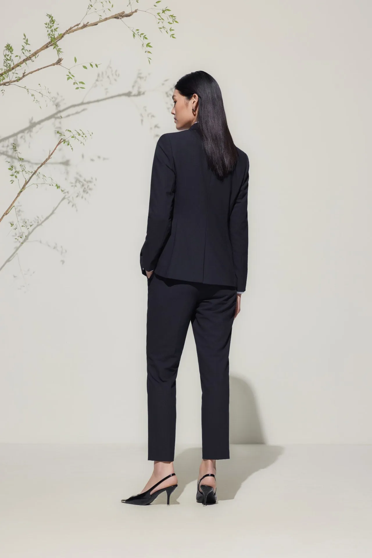 Wool-Blend Suit Pants