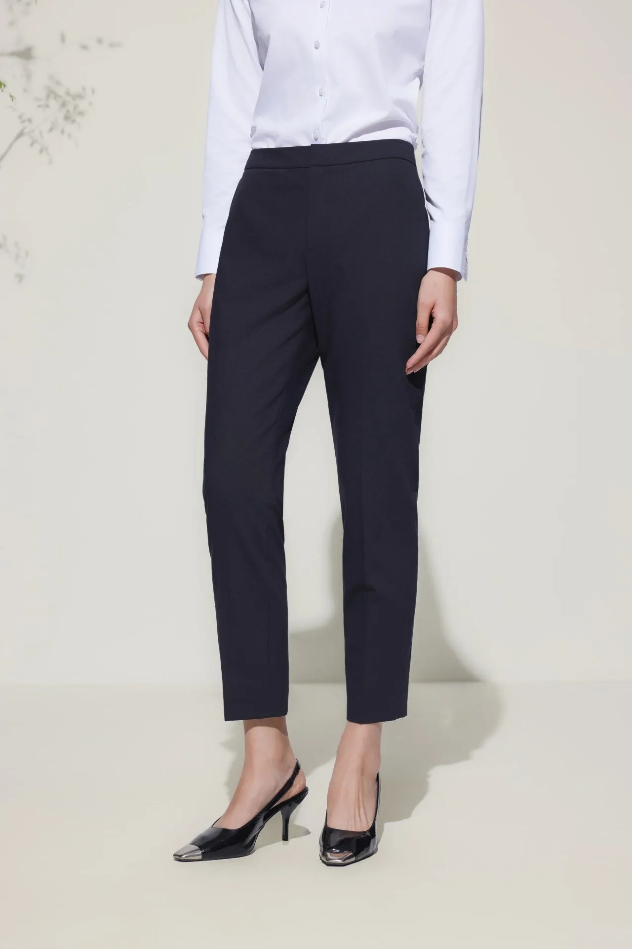 Wool-Blend Suit Pants
