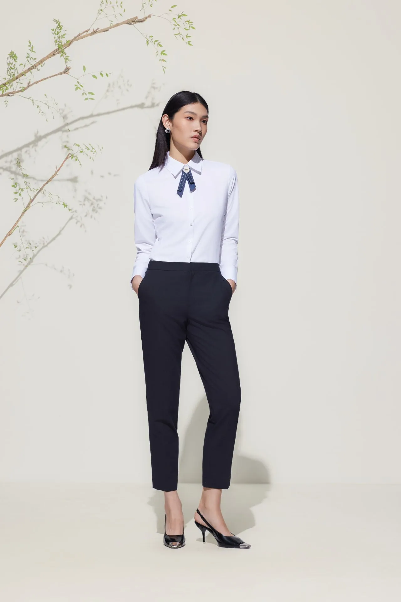 Wool-Blend Suit Pants