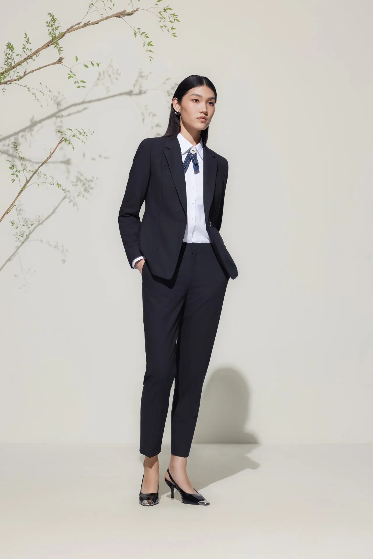 Wool-Blend Suit Pants